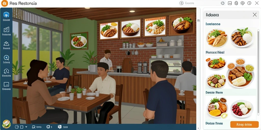 Tampilan menu utama F32 yang menarik dan interaktif.
